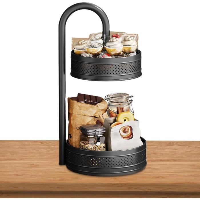 Relaxdays Étagère à épices, à 2 Niveaux, En Bambou, H X L X P