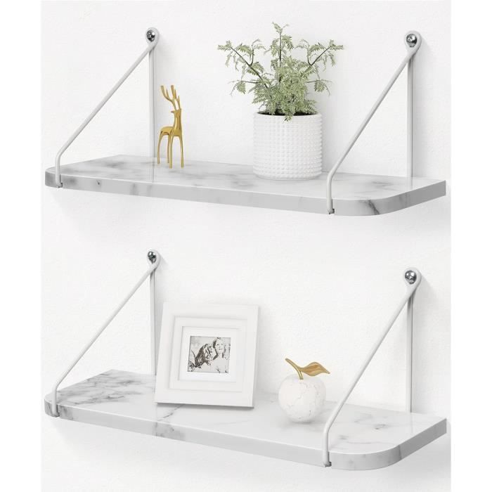 Lot 3 étagères Flottantes Blanches - Mon étagère Murale