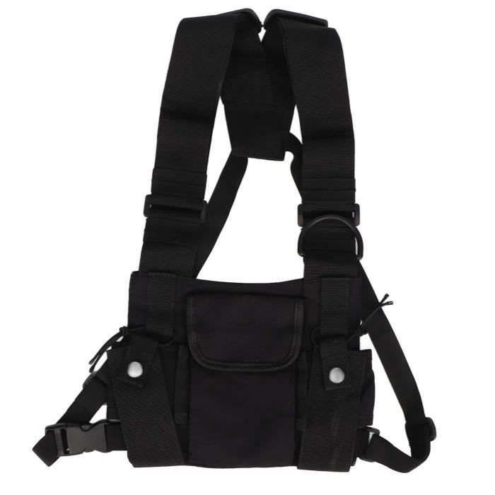 Sac De Poitrine Double Pour Talkies-walkies – Harnais Réfléchissant Avec Poches | Idéal Sécurité, événements, Plein Air | Support Radio Poitrine - 8