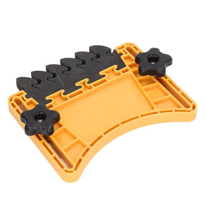 Planches à Plumes Nachar Lot De 2 - Bloc Poussoir Pour Scie Table, Toupie - 21x16,5x3,5cm Jaune