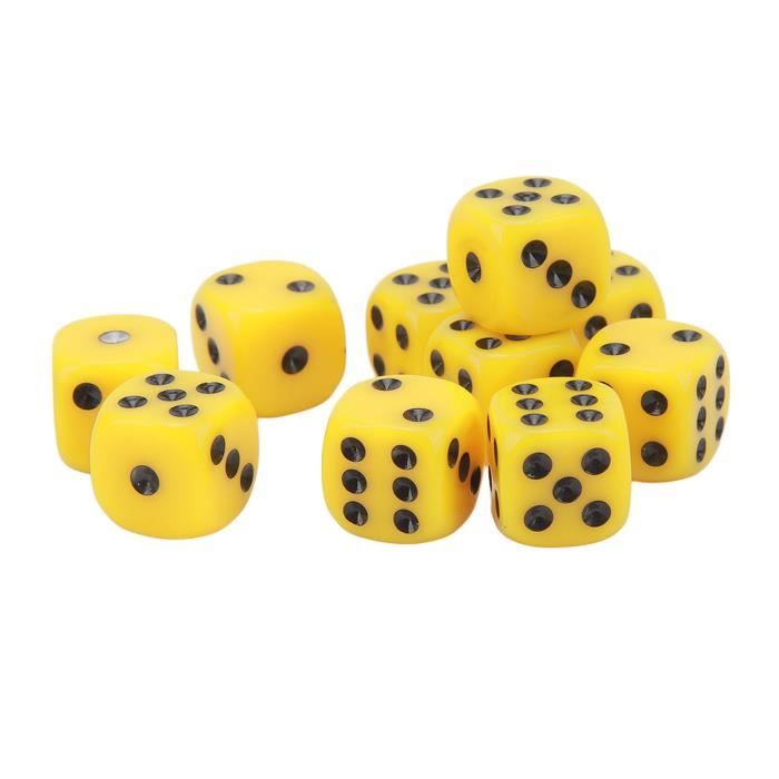 NEUF Jeu de dés 30PCS Dice Set 16MM Plastique 6 Faces Coins Ronds Cubes