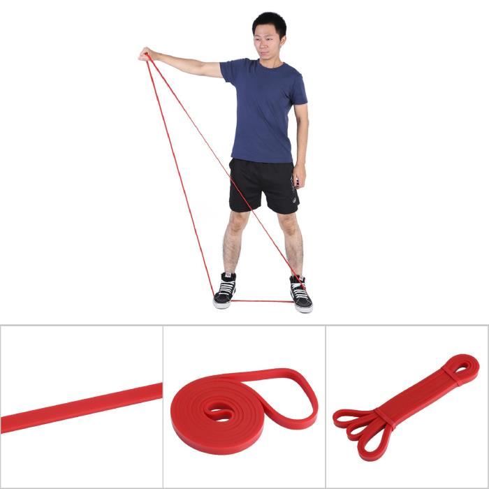 Bande élastique De Fitness 2,0m - Résistance 3 Niveaux, Sans Latex, Pour Rééducation, Pilates, Yoga, Muscu