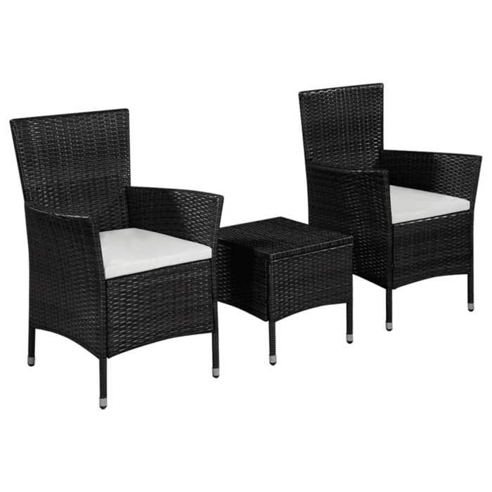 VidaXL Ensemble de bistro 3 pcs Résine tressée