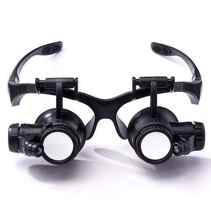 Winnes Lunette de Loupe Lunettes Grossissantes Ajustable pour bijoutier,tous Les Travaux de Précision,Réparations Electronique