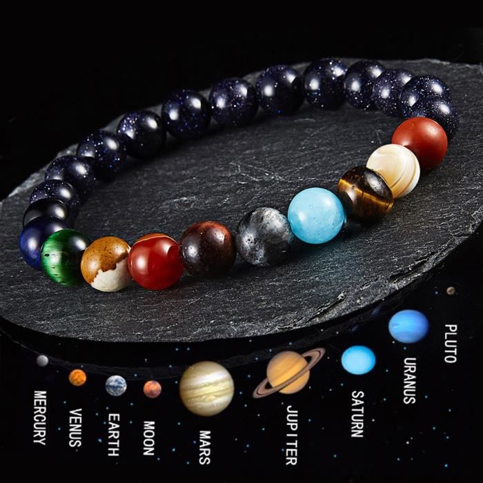 Bracelet 7 Chakras - BIGILANTUH - Élastique - Pierre Naturelle - 20 cm - Mixte