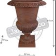 Vase Médicis - ESSCHERT DESIGN - Fonte - 70 cm - Marron-1