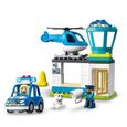 LEGO® 10959 DUPLO Le Commissariat Et L’Hélicoptère De La Police, Voiture Avec Gyrophare et Sirène, Jouet d'Éveil Dès 2 Ans-1
