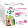 Kit naissance Love & Green - 1 paquet de T1 + 1 paquet de lingettes + 1 Bio liniment + 1 lot de 24 cartes étapes-1