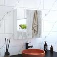 Armoire murale salle de bain  avec Miroir, Armoire de Toilette ,  45 x 13 x 45cm, Blanc - Mondeer-1