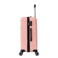 Valise Moyenne 4 roues 65cm ABS Rose Saumon - Tropic - SuperFly-1