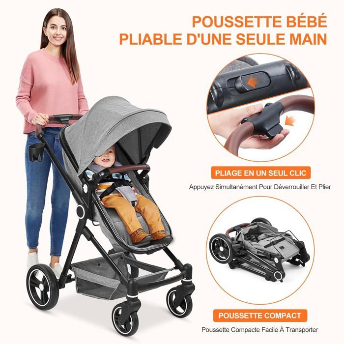 Poussette 2 main online