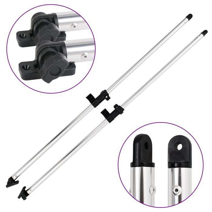 GKO Poteaux de soutien de dessus Bimini 2 pcs Aluminium — free download