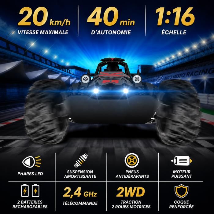 Trucks Voiture Télécommandée Voiture 1:18 Rc Cars, 2,4 GHz All Terrain Offroad Voiture Radiocommandée 2WD 20 km/h Étanche avec 2 Batteries Cadeau Pour Enfants De 6-14 Ans(Bleu Trucks Voiture Télécommandée Voiture 1:18 Rc Cars, 2,4 GHz All Terrain Offroad Voiture Radiocommandée 2WD 20 km/h Étanche avec 2 Batteries Cadeau Pour Enfants De 6-14 Ans(Bleu