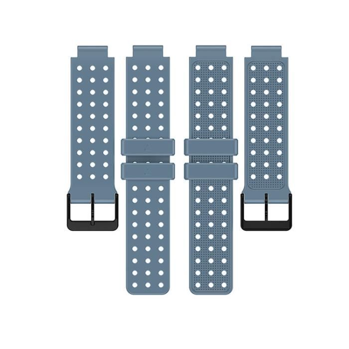 Rock cyan Bracelet de montre en Silicone Bracelet trou rond