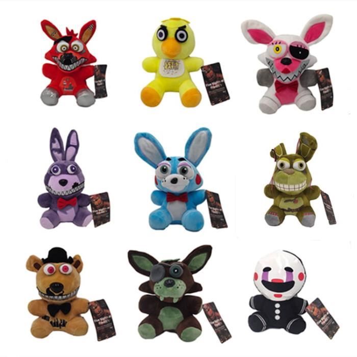 Fnaf 4 pièces Ensemble de jouets en peluche Freddy Fox Bonnie 16  Cmdescriffnaf Ensemble de jouets en peluche 4 pièces Freddy Fox Bonnie 16  Cmnew Fnaf