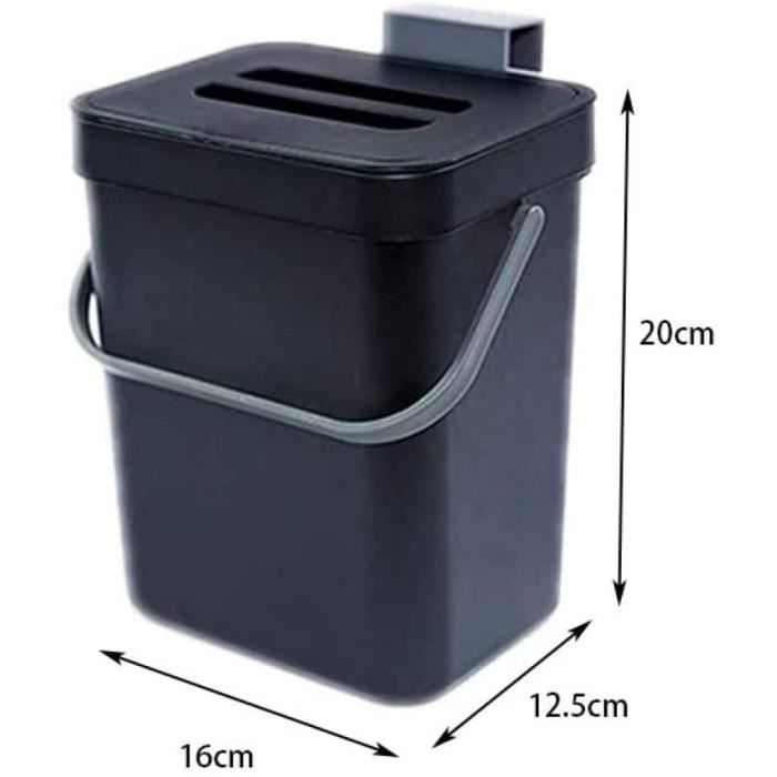 Bac à Compost de Cuisine pour comptoir ou compostage sous évier, Poubelle  Domestique avec Couvercle étanche à l'air Amovible Noir - Cdiscount Jardin