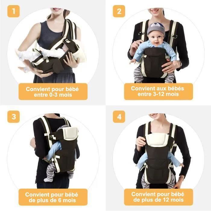 Porte-bébé Frontal Ergonomique Pour Activités Aquatiques - Sangle Lombaire Et Pectorale Réglable De 0 à 4 Ans