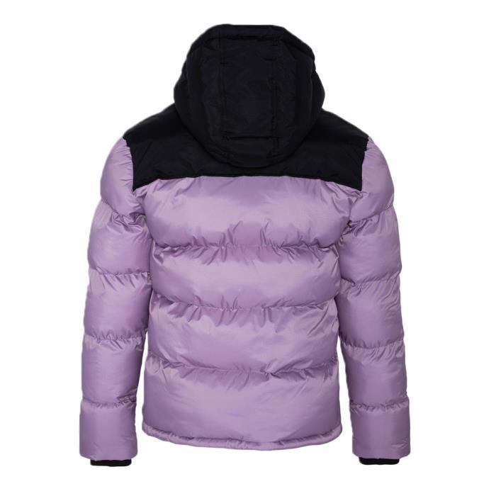 Doudoune mauve femme sale