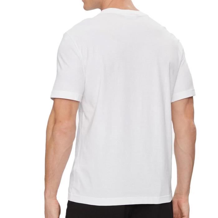 T shirt Blanc Homme Calvin Klein Jeans Double Blanc Cdiscount