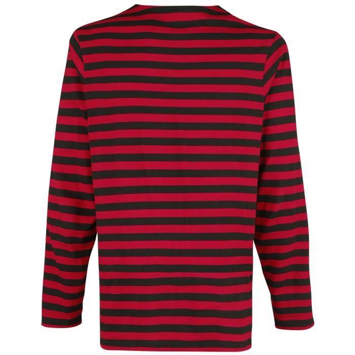 Tee shirt sales manche longue rouge