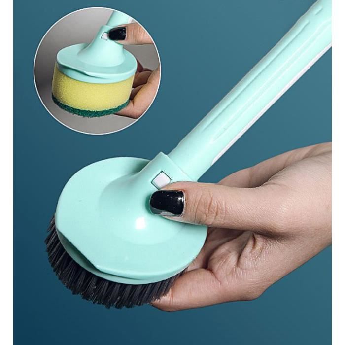 VMUTGA Brosse à vaisselle 4 en 1 avec distributeur de liquide vaisselle, 4 têtes de rechange et support, brosse de nettoyage de cuisine avec poignée, brosse de nettoyage multifonctionnelle, brosse VMUTGA Brosse à vaisselle 4 en 1 avec distributeur de liquide vaisselle, 4 têtes de rechange et support, brosse de nettoyage de cuisine avec poignée, brosse de nettoyage multifonctionnelle, brosse