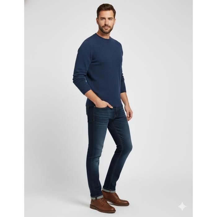 Pull Ample Boutonné Tricot Col Rond Décontracté Homme - Chaud Et Confortable