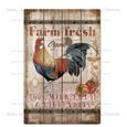 21-20x30 cm -Affiche de Plaque en fer blanc, décoration de maison, Vintage, décoration en métal, ferme de poule biologique-3