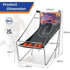 GOPLUS Jeu de Basketball Arcade Pliable, 2 Paniers et 4 Ballons, 8 Modes de Jeux, Capteur Électrique, LED Score, 4 Bouton Fonctionnement, 207x108x205CM (Bleu-Wow GOPLUS Jeu de Basketball Arcade Pliable, 2 Paniers et 4 Ballons, 8 Modes de Jeux, Capteur Électrique, LED Score, 4 Bouton Fonctionnement, 207x108x205CM (Bleu-Wow
