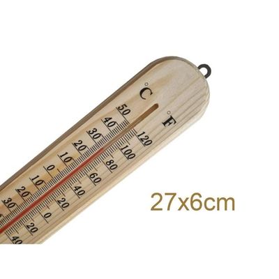 Thermomètre D'Ambiance Intérieur Extérieur, Température De -40 °C À +50 °C  (Bois 270 X 60 X 9 Mm), Beige[H289] - Cdiscount Jardin