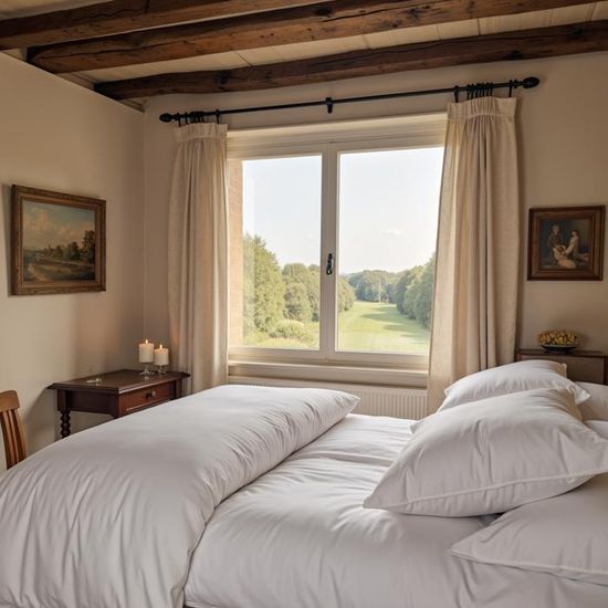 Oreiller Naturel Edona 50x70 Cm – 50 % Duvet, Confort Hôtelier Et Confection Française Par PME Centenaire Fabriqué En France