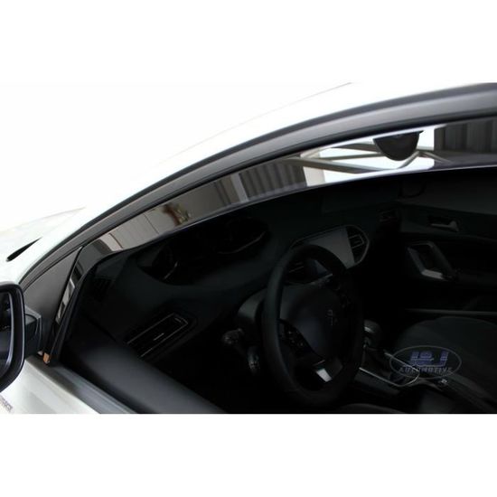 Déflecteurs De Vent Heko Pour Peugeot 3008 II - Set 4 Pièces, Montage Intérieur, Anti-Bruit Et Anti-Pluie