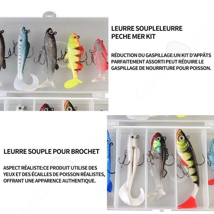 MARJELLY Leurre de pêche flottant - Appât coulant - Leurres de pêche à