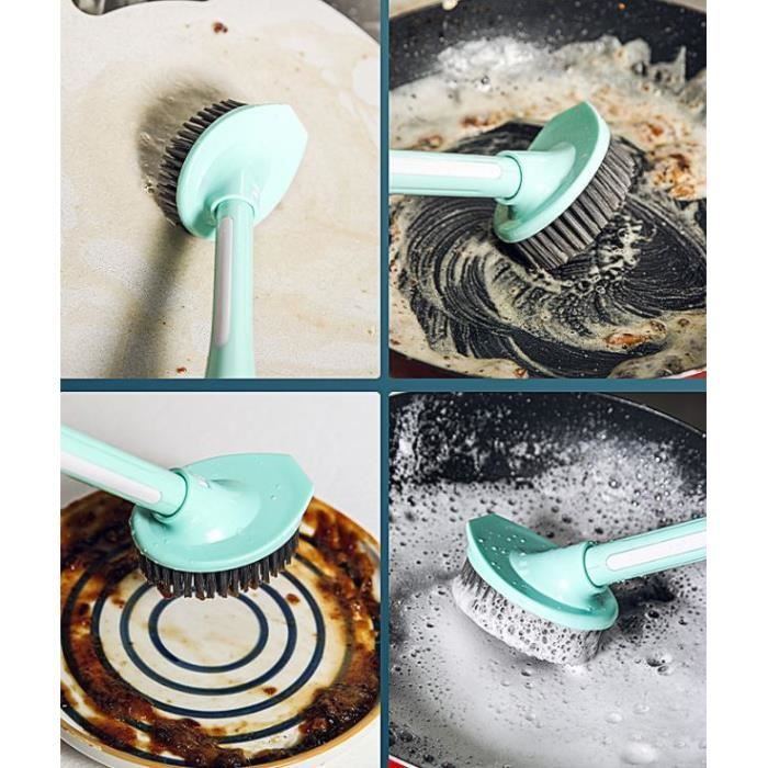 Gucass 4 en 1 Brosse à Vaisselle avec Distributeur de Liquide, Brosse pour Vaisselle avec Manche et Support, Brosse de Cuisine Rechangeable pour Lavage Vaisselle, Nettoyage Casserole Poêle Évier, Bleu Gucass 4 en 1 Brosse à Vaisselle avec Distributeur de Liquide, Brosse pour Vaisselle avec Manche et Support, Brosse de Cuisine Rechangeable pour Lavage Vaisselle, Nettoyage Casserole Poêle Évier, Bleu