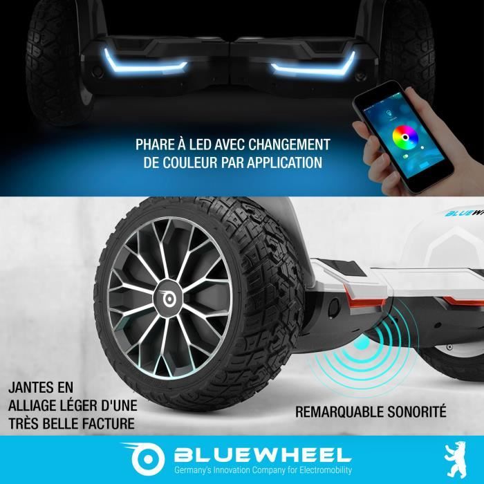 Gyropode Premium 8 5 Bluewheel HX510 SUV Bluetooth Moteur Double Efficace Skateboard electrique Self Balance Board Cdiscount Sport