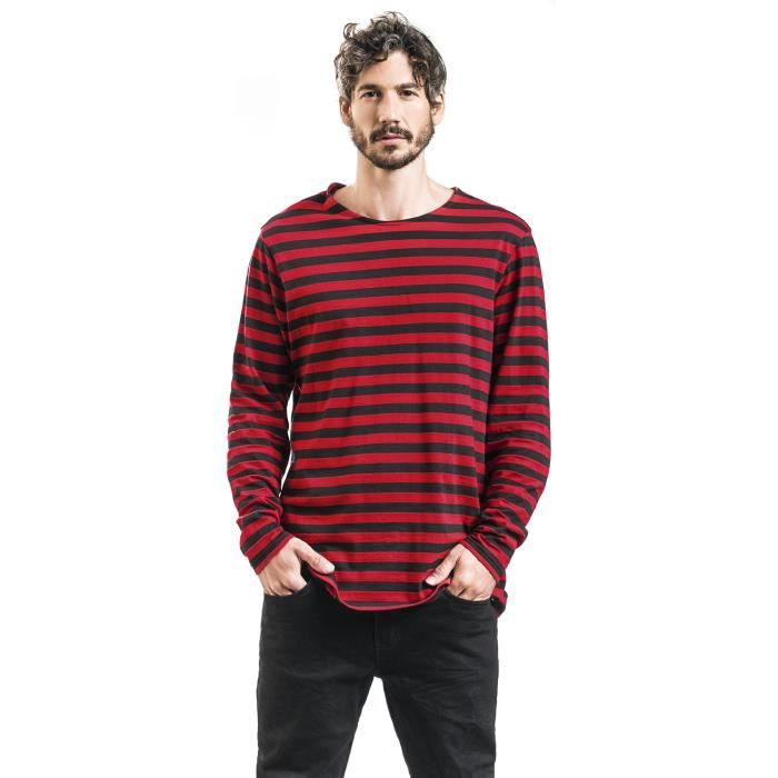 Tee shirt homme rouge et noir sales