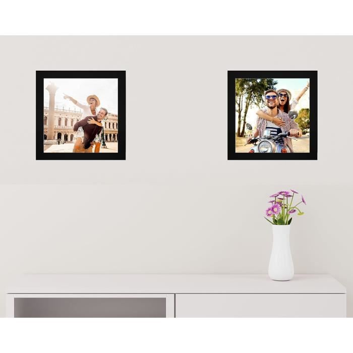 Lot De 2 Cadres Photos Vert Marbré - Plastique - Bon état - Déco