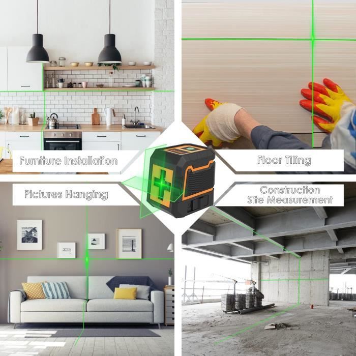 Niveau Laser Mini Ligne Verte 520nm Faisceau Croisé - Positionneur USB - Neuf Marque Jolooyo
