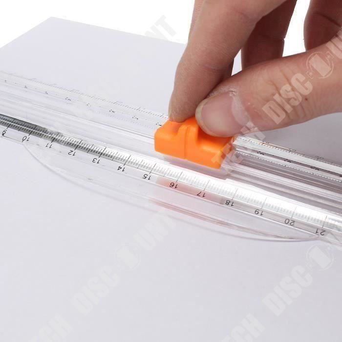 Massicot 4 En 1 Coupe-Papier Portable - Base Antidérapante, Règle Intégrée - Pour Scrapbooking, Couture, Bureau - Rose
