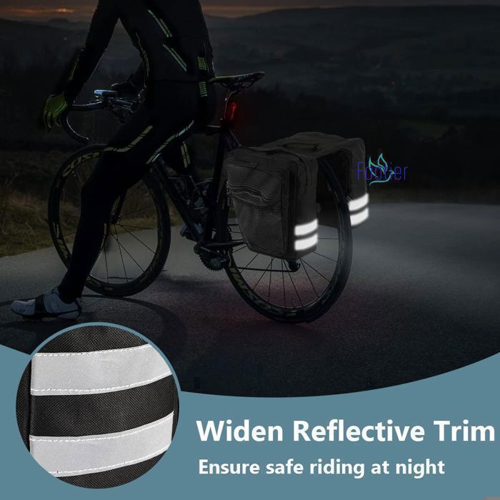 Panier-sacoche vélo,Sac de coffre de vélo à double face,sacoche de