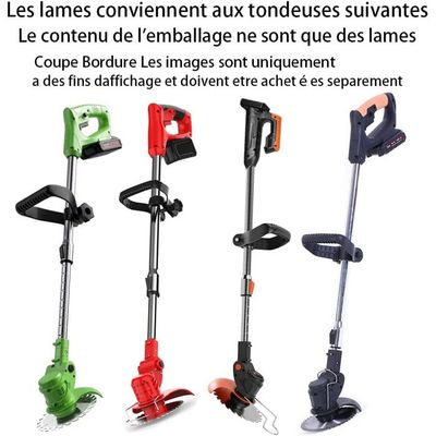 Vhbw 10x Lames Compatible Avec Güde RT 18-0, RT 18-201-05 Taille Gazon Lames De Rechange Rouge Plastique 93651843