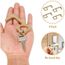 Mcree Lot de 4 ouvreurs de porte sans contact sans contact EDC Ouvre-bouteille sans contact avec un bouton de poussoir sans contact en laiton Type A