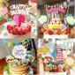 Ctv1 1set Joyeux Anniversaire Cupcake Gateau Topper Dessin Anime Gateau Drapeaux Bebe Douche Fete Decor Enfants Enfants Fete Gat Achat Vente Figurine Decor Gateau Cdiscount