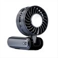 Ventilateur Portable Haute Vitesse Ice Pack, Ventilateur de Réfrigération à Semi-Conducteur, Ventilateur Pliable Portable, Noir