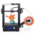 Imprimante 3D JGAURORA Magic DIY FDM Kit de cadre en métal de haute précision Noir-0
