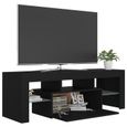 (804347) Meuble TV avec lumières LED Noir 120x35x40 cm LIS-0