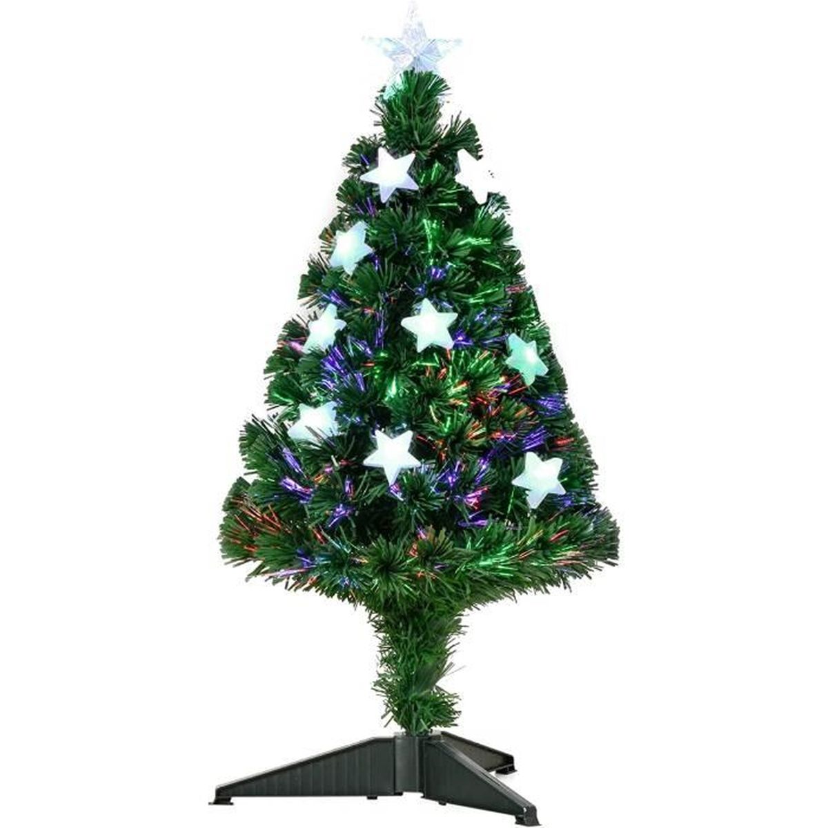 Sapin de Noël Artificiel Lumineux Fibre Christmas Gifts Optique, 45*90