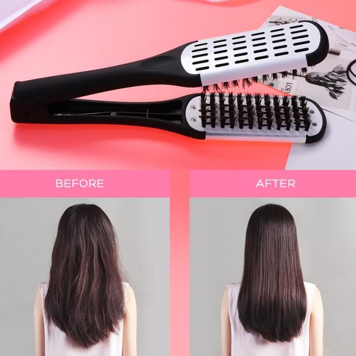 Lisseur avec brosse intégrée Clearance