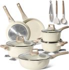 Just Perfecto 15 Pieces Induction Pans Set - Ensemble De Casseroles Avec Couvercle En Silicone Pour Toutes Les Sources De Chaleur