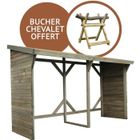 Abri bûches en bois - CEMONJARDIN - Ottawa 5 stères - Finition rabotée - Contenance 5 stères