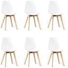 Lot de 6 chaises scandinaves blanches - Onir - DESIGNETSAMAISON